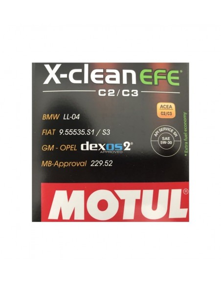 Motul 8100 X-Clean 5W30 EFE C2/C3 5L PACK X2 - 66,45 € - Neumáticos y  Lubricantes On-Line, S.L.