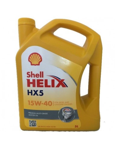 Aceite Shell Helix hx5 15W40 5 litros - 25,90€ -   Capacidad 5 Litros
