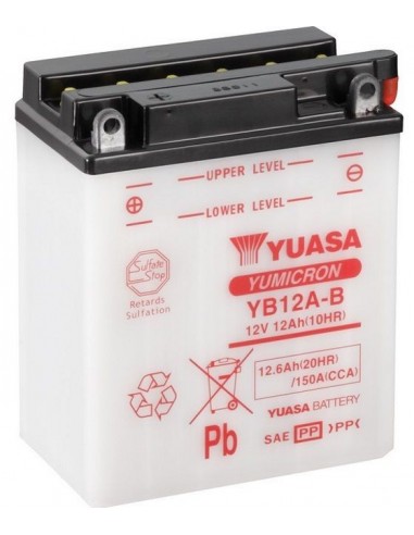▷ Yuasa YB7C-A Bateria moto 12V 8Ah